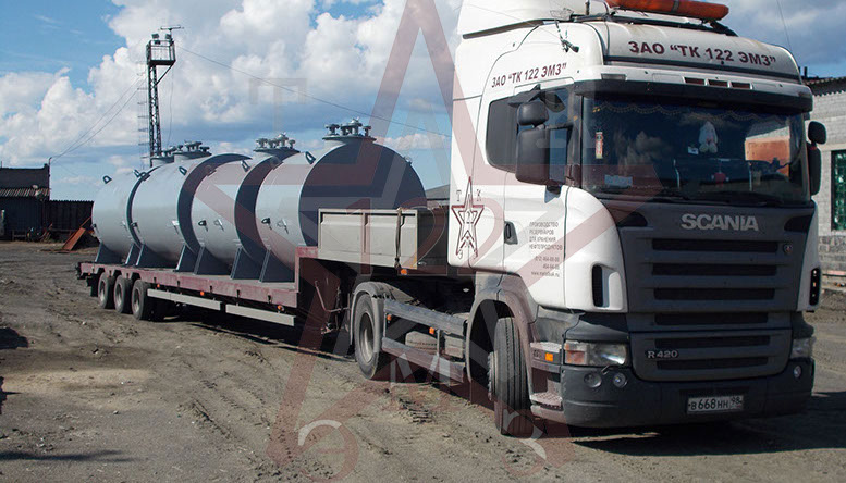 горизонтальные резервуары на трале