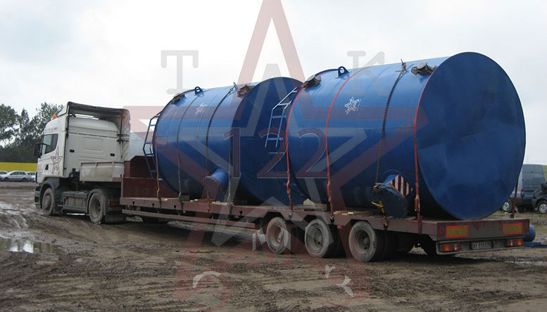 резервуары для воды на трале